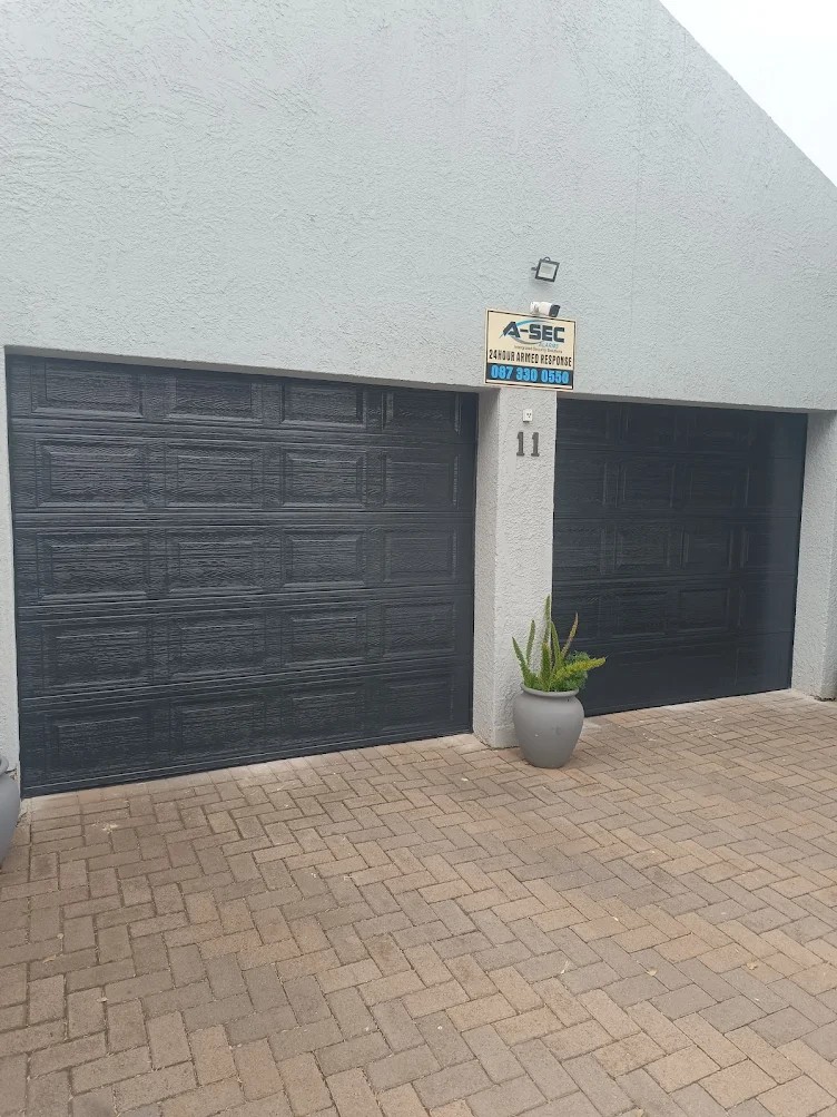 Collage of timber sectional garage door styles